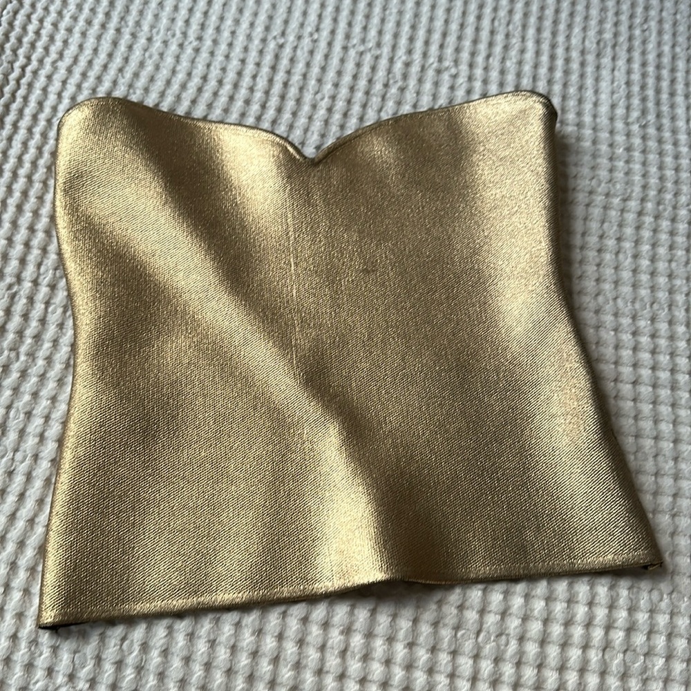 Zara Bustier Gold top size M
